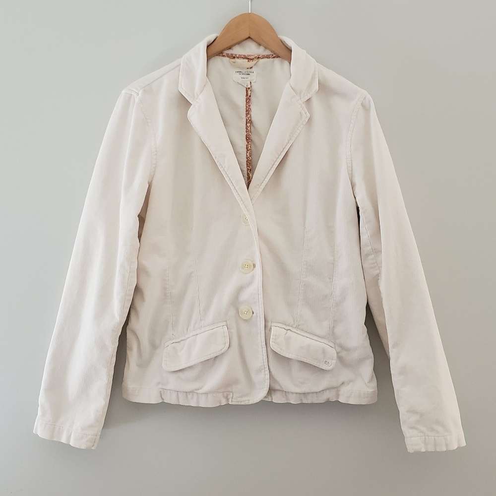 American Eagle cream corduroy jacket large